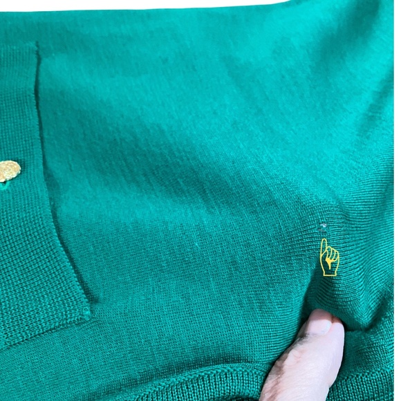 PORTS INTERNATIONAL Vintage 100% Pure Virgin Wool Long Line Open Front Cardi L - Picture 8 of 10